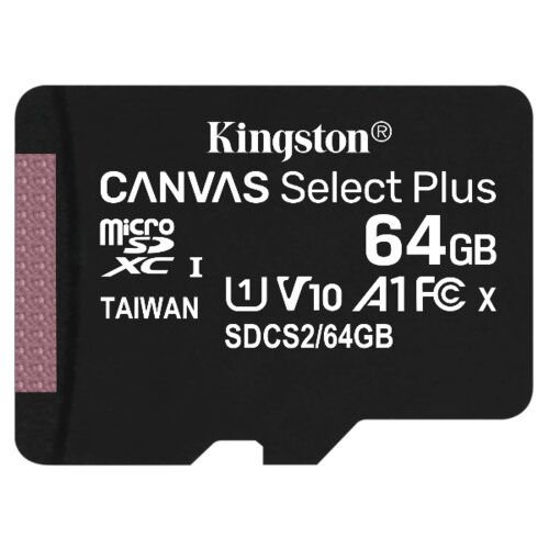 Kingston MicroSD 64GB, Canvas Go! Plus, Class 10 UHS-I U1 V10 A1, Read up to 100MB/s Cene