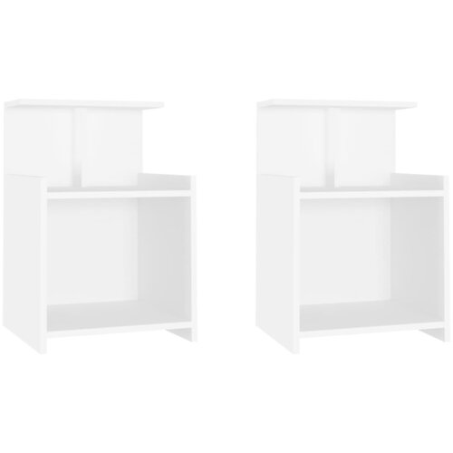 Maison Chic Dvo delni komplet Nočne omarice - Nočne mize bela 40x35x60 cm iverna plošča, (21690254) Cene