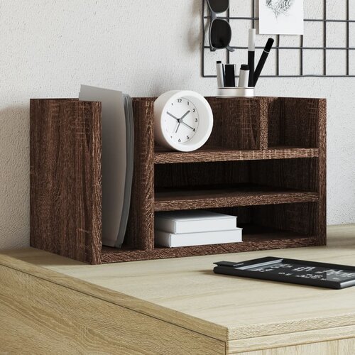 Furnova Organizator za pisalno mizo rjavi hrast 44,5x24x25 cm inž. les, (21925459) Cene