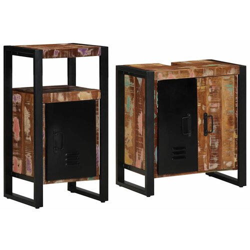  Set namje&scaron;taja za kupaonicu 2 pcs Čvrsto drvo iz reciklaže Cijene