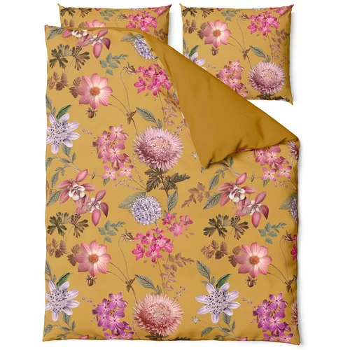 Bonami Selection Oker posteljina od pamučnoga satena za bračni krevet Blossom, 160 x 220 cm