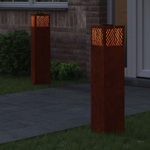  Solarna LED svjetlost za stazu 2 pcs Corten čelik Corten čelik Slike