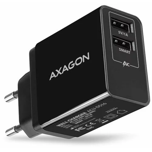 Axagon ACU-DS16 zidni punjač 5V/2.2A + 5V/1A SMART, crni