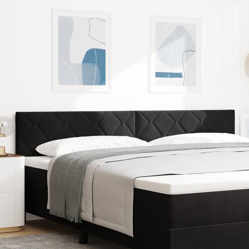 VidaXL LED uzglavlje dizajn dijamantskih blokova crno 200 cm bar&amp;scaron;un, uzglavlje dizajn dijamantskih blokova crno 200 cm bar&amp;scaron;un Slike