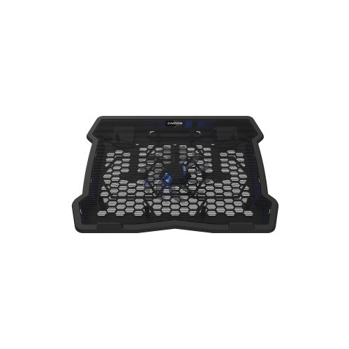  NS02, cooling stand single fan with 2x2.0 usb hub, support up to 10&rdquo;-15.6&rdquo; laptop, abs plastic and iron, fans dimension:125*125*15mm(1pc), dc 5V, fan speed: 800-1000RPM, size:340*265*30mm, 406g Cene