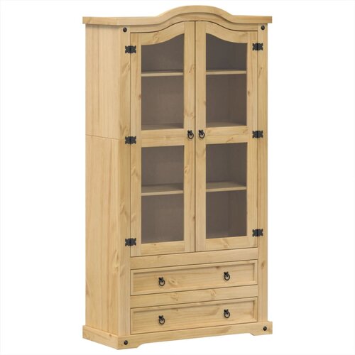  Vitrina sa staklom Corona 99x43x187 cm masivna borovina Slike