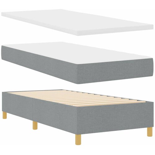  s opruga kutije Svjetlosiva 200 x 100 cm tkanina Slike