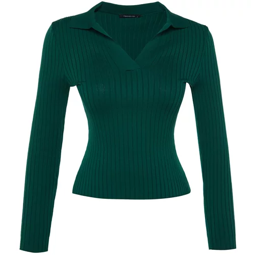 Trendyol Sweater - Green - Slim fit