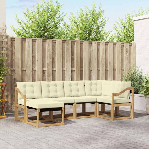  Set vanjskih sofa 6 kom. Bijela i krem Smeđa 245 x 126,5 x 73 cm Cene