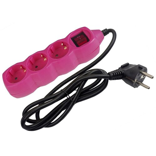 Entac PRODUŽIVAČ SA 3 RUPE 1.5M SA PREKIDAČEM 3X1.0mm 16A PINK Cene