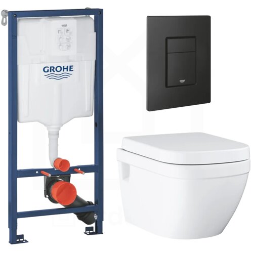 Grohe Euro Ceramic WC šolja bela, vodokotlić phantom black taster Cene