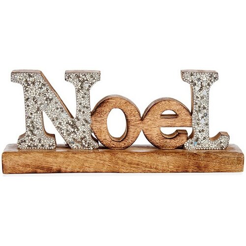  Okrasna Figura Krist+ Noel Srebrna Ble&amp;scaron;čice 6,5 x 10 x 25 cm Slike