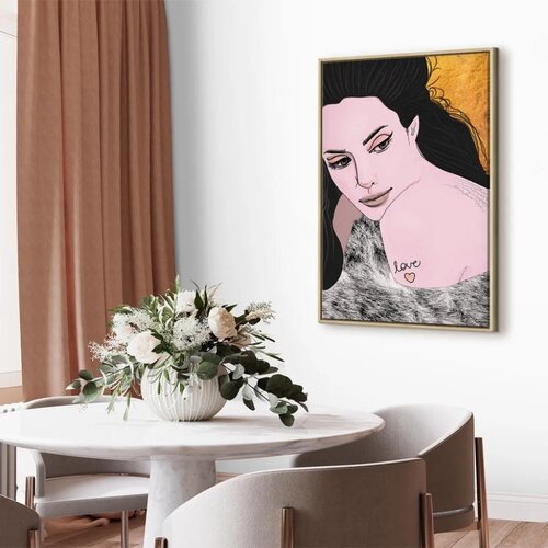  Slika - Sensual and Love (1 Part) Vertical 60x90 U prirodnom drvenom okviru Slike