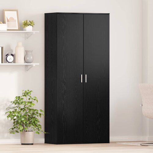  Highboard Crni hrast 80 x 39 x 178 cm Konstruirano drvo Cijene
