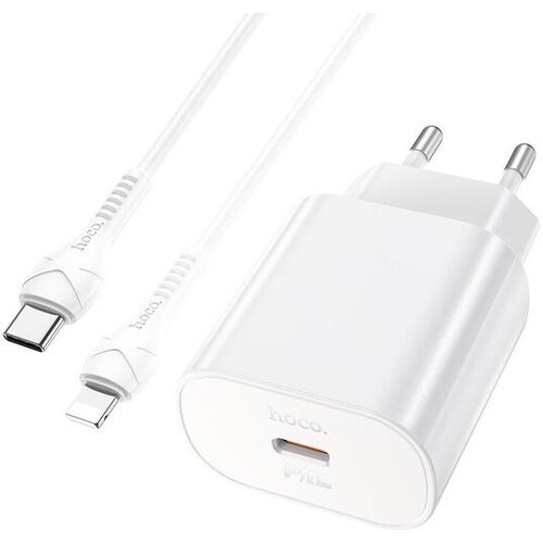 hoco. polnilec N22 Jetta PD 25W Type C s kablom Type C na Lightning za iPhone - bel Cene