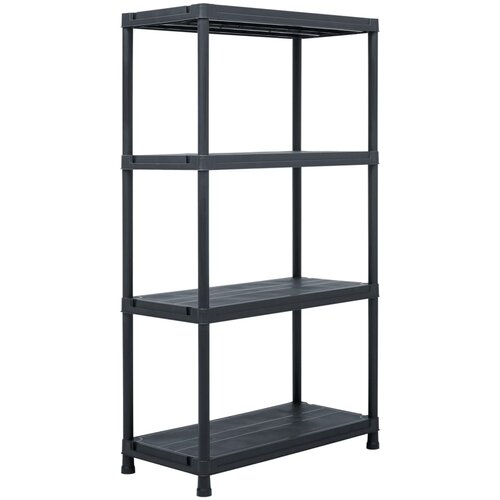  Stalak za pohranu crni 100 kg 60 x 30 x 138 cm plastični Cijene