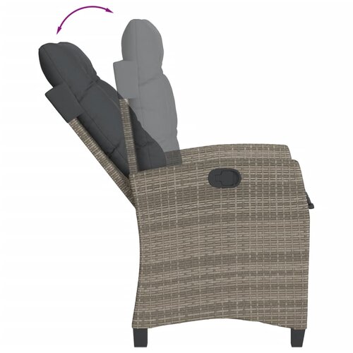 7-dijelni vrtni blagovaonski set sivi od poliratana Siva 150 cm table length Slike
