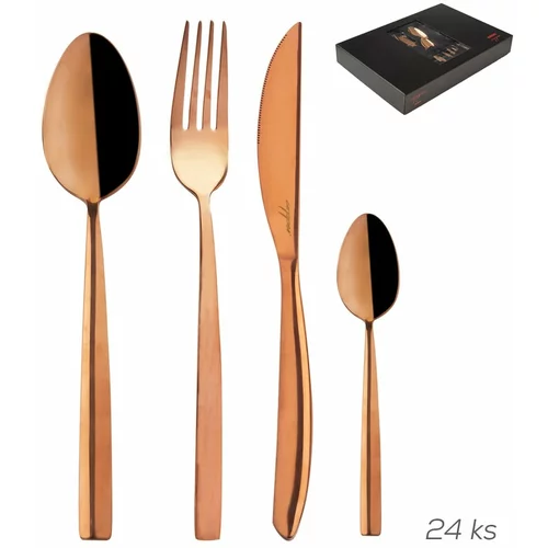 Orion Pribor za jelo od nehrđajućeg čelika u zlatnoj boji 24 kom Copper -