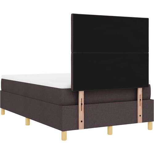  LED Box Spring Krevet Tamno smeđa 120 x 200 cm tkanina Slike