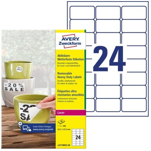  Etikete zweckform l4773rev 63,5x33,9mm 1/20 ZWECKFORM1 Cene