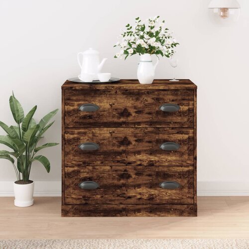 VidaXL Komoda boja dimljenog hrasta 70x35,5x67,5 cm konstruirano drvo Slike