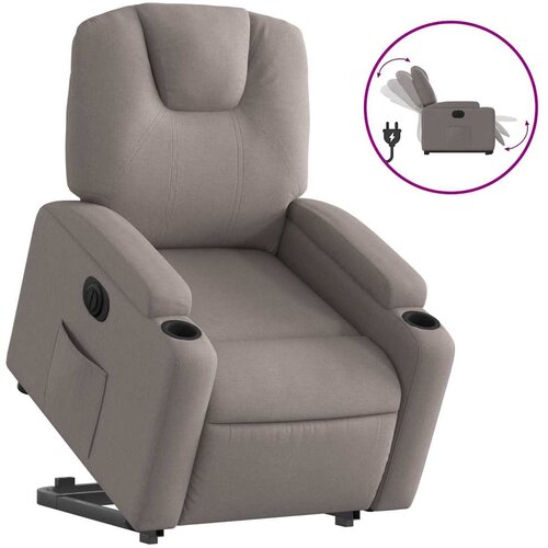 Maison Chic Električni naslanjač - Relax naslanjač s funkcijo vstajanja taupe blago, (22061305) Cene