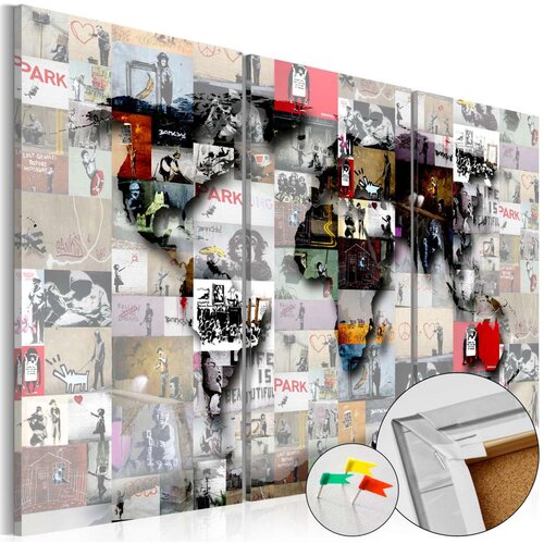  Slika na plutenoj podlozi - Modern World's Map [Cork Map] 120x80 Cijene