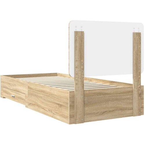  Okvir za krevet s uzglavljem Sonoma hrast 90 x 190 cm Slike