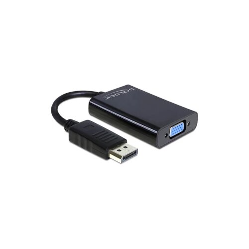Delock 65439 VGA / DisplayPort adapter [1x 15-polni mu&scaron;ki konektor D-Sub - 1x ženski konektor DisplayPort] crna Cijene