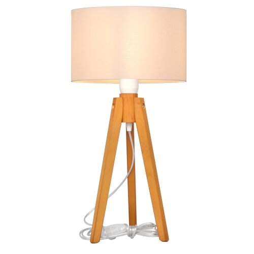  Stona lampa ALBA 1xE27/15W/230V bela/hrast Slike