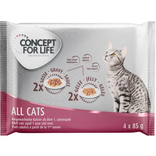 Concept for Life probna pakiranja - 4 x 85 g - All Cats
