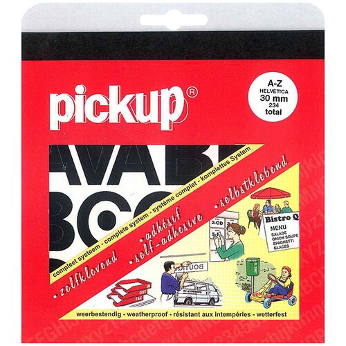 Set nalepk Pickup (234 črk, črne barve, višina: 30 mm) Cene