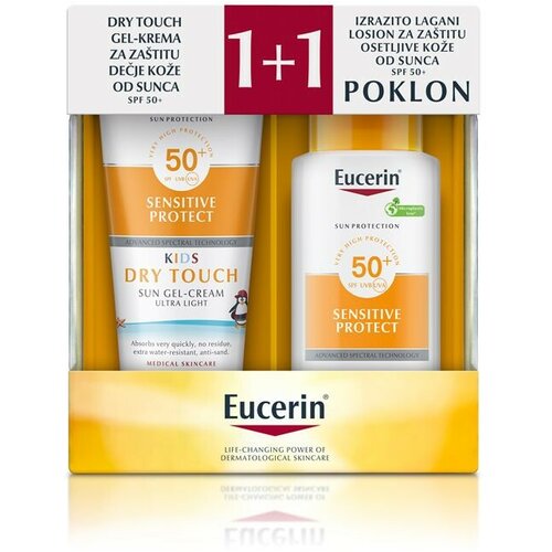 Eucerin sun Box Dry Touch Gel-krema za decu SPF50+, 200 ml + Gel-krem SPF50+, 150 ml GRATIS Slike