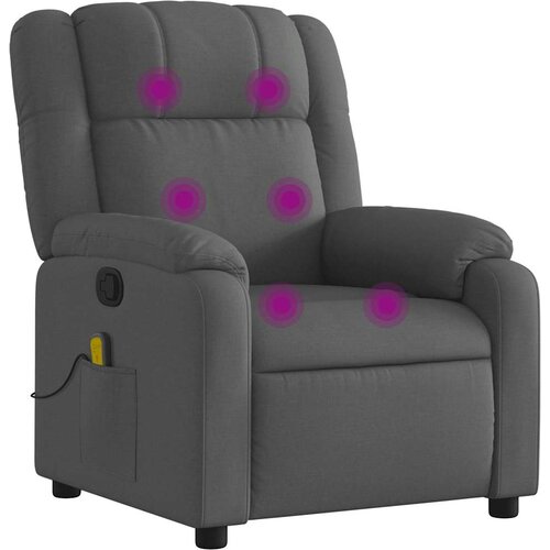 Maison Chic masažni naslanjač - Relax naslanjač temno sivo blago, (22134278) Cene