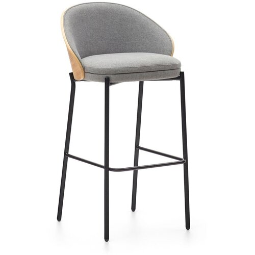 Kave Home Siva/u prirodnoj boji barska stolica (visine sjedala 77 cm) Eamy – Cijene