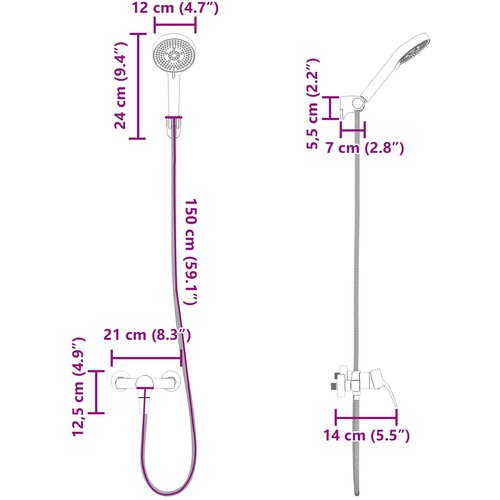  Set glave tu&amp;scaron;a Crna G 1 / 2 inča Mjed Slike