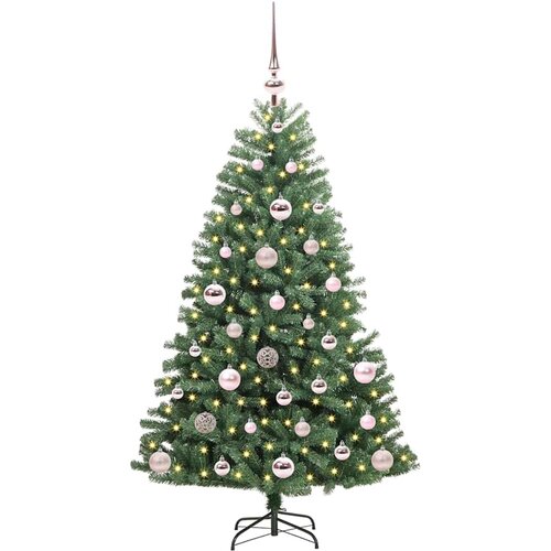  Umjetno božićno drvce s nogom Zelena 120 cm PVC i metal Slike
