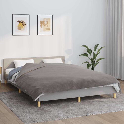 vidaXL Obtežena odeja s prevleko siva 200x200 cm 13 kg blago Cene