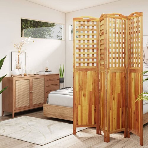 VidaXL Paravan 4-delni 162x2x180 cm trden akacijev les Slike