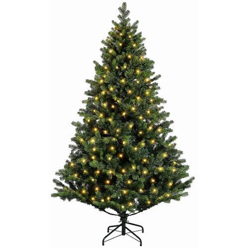  Umjetno božićno drvce s nogom 240 cm 300 LED lampica - Zelena 240 cm s LED svjetlima Slike