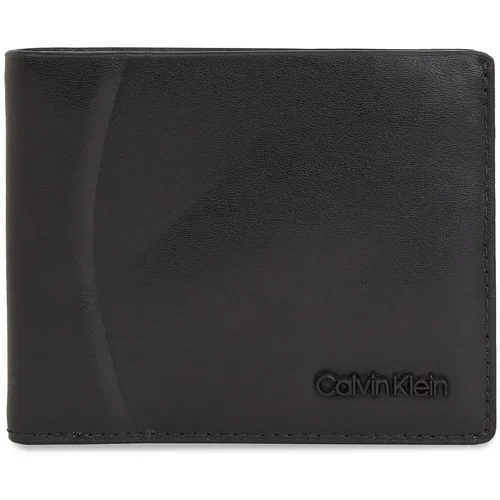 Calvin Klein Velika moška denarnica Minimal Focus K50K511694 Ck Black Smooth BEH