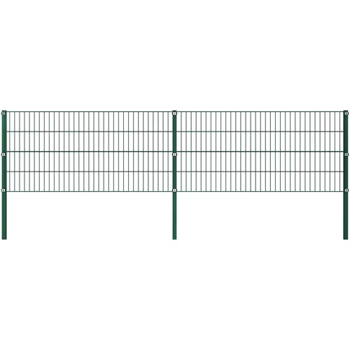 PANEL za ogradu sa stupovima željezni 3,4 m zeleni