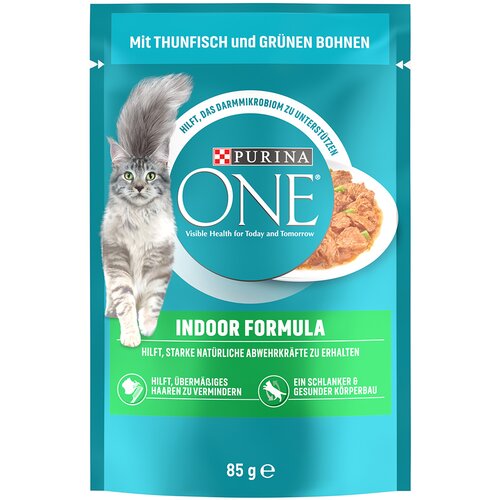 Purina One Indoor Formula - Tuna & zeleni fižol (13 x 85 g) Cene