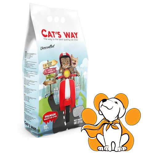 CATS WAY white 10l, posip za mačke bez mirisa Cene