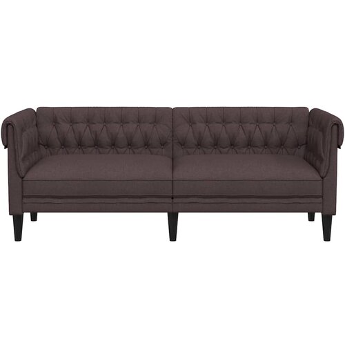  Trosjed Chesterfield tamnosmeđi od tkanine Slike