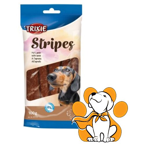Trixie Pribolj&scaron;ek Stripes Jagnjetina 10 kos/100g Cene