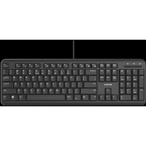 Canyon HKB-20 wired keyboard with Silent switches 105 keysblack 1.8 Meters cable lengthSize 442*142*17.5mm460g AD Slike