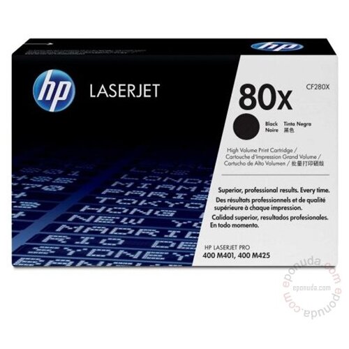 HP Toner CF280X, HP80X, black Slike