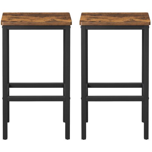 Songmics Set barskih stolov 2 kosa 40x30x65 cm rjave barve, (5000302449) Cene