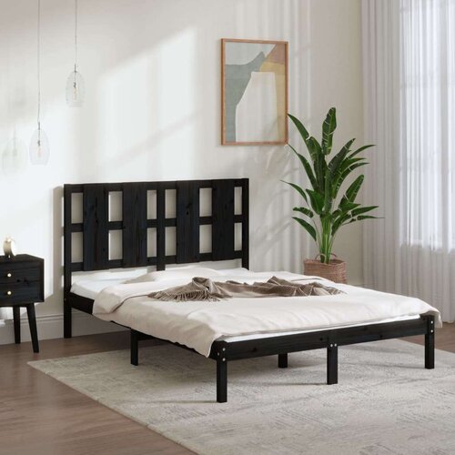  Za krevet od masivne borovine crni 140 x 190 cm Slike